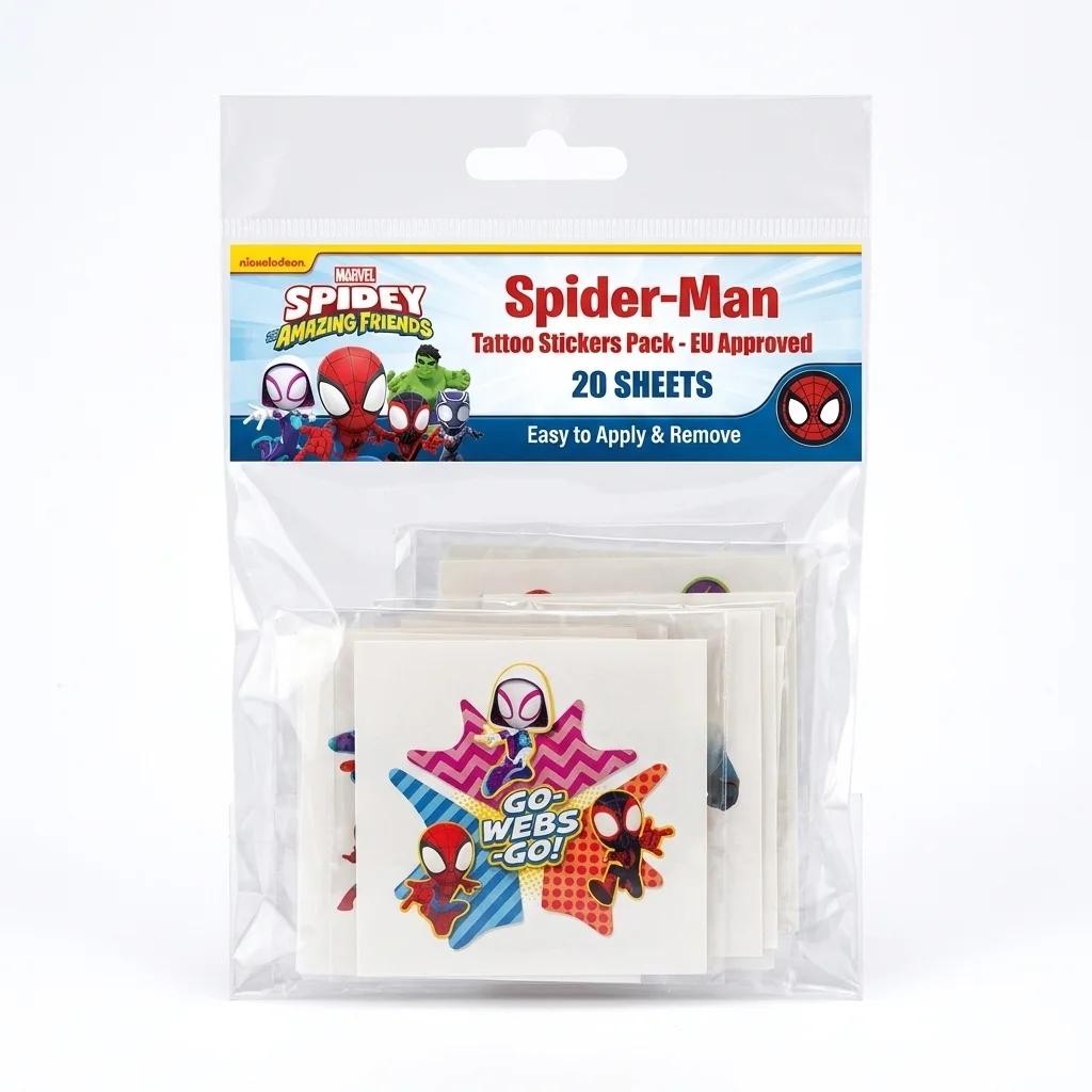 Spidey and His Amazing Friends Temporary Tattoo Stickers Kids Waterproof Cartoon Party Favors Birthday Decor Reward Stickers
Spidey and His Amazing Friends Temporary Tattoo Stickers Kids Waterproof Cartoon Party Favors Birthday Decor Reward Stickers
