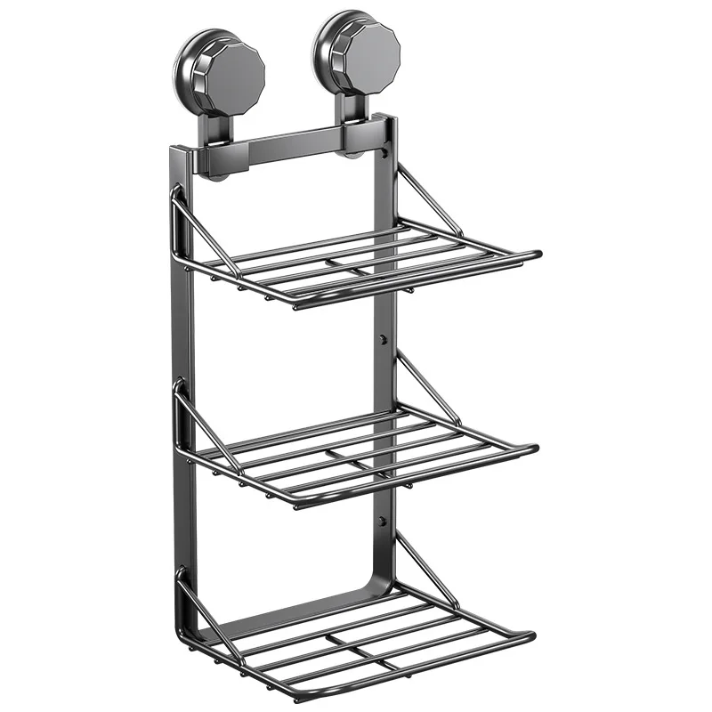 Kitchen Suction Cup Vegetable Storage Rack for Home Use Multi Layer Non Perforated Side Dish Artifact Wall Mounted Storage Rack
Kitchen Suction Cup Vegetable Storage Rack for Home Use Multi Layer Non Perforated Side Dish Artifact Wall Mounted Storage Rack