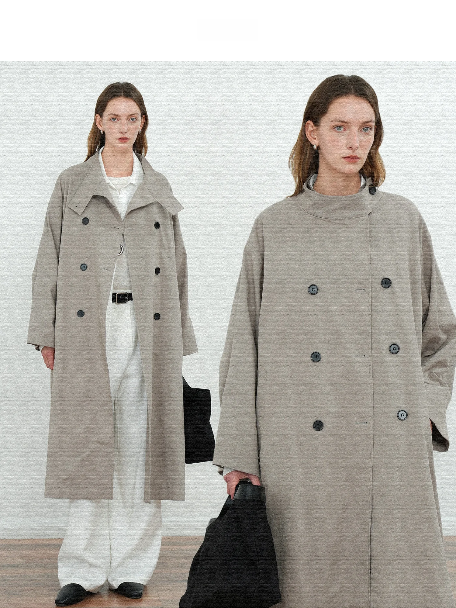 Nordic Sle Long Coat Collar Double Breasted ape Cotton Texture JWSZ Women's Faion Commute Loose Fit Summer Polyester Blend
Nordic Sle Long Coat Collar Double Breasted ape Cotton Texture JWSZ Women's Faion Commute Loose Fit Summer Polyester Blend