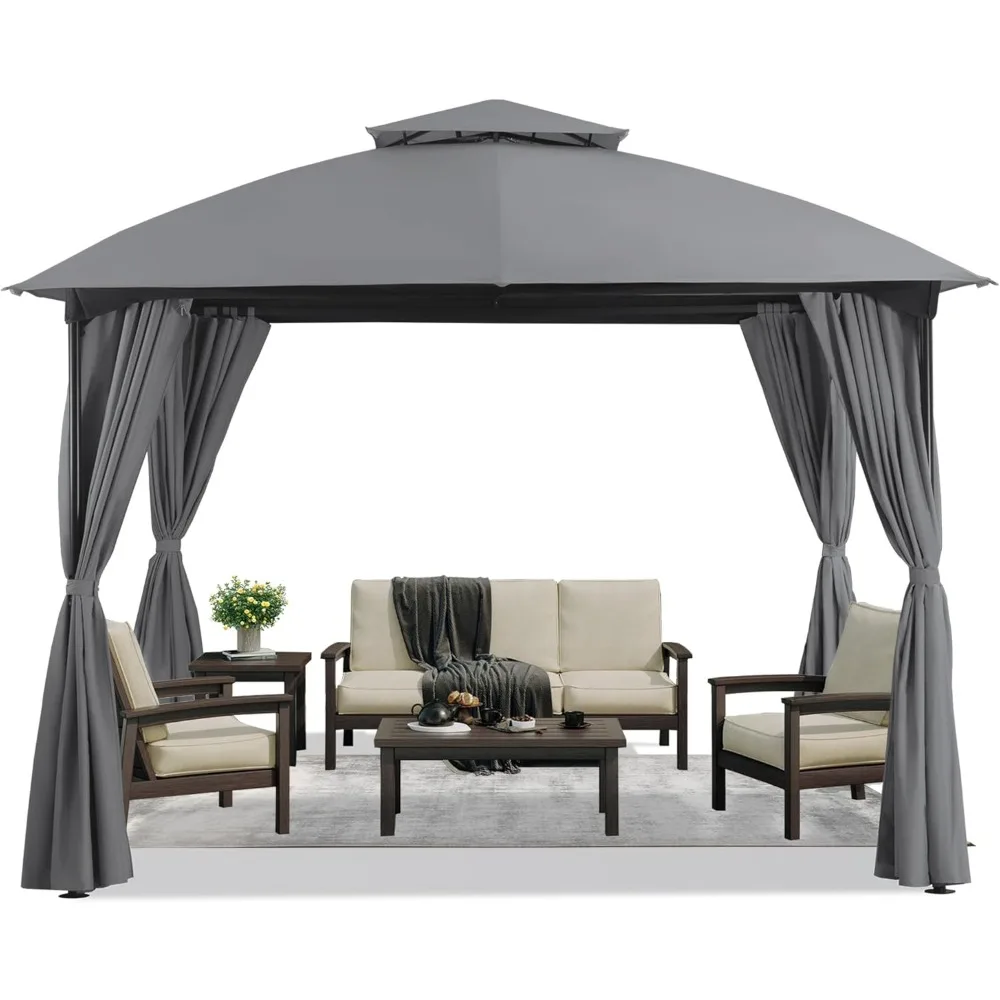 Patio Arc Gazebo Outdoor Canopy Tent 10'x10', Party Tent Shelter with Curtains & Expansion Bolts and Wind-Resistant Ropes
Patio Arc Gazebo Outdoor Canopy Tent 10'x10', Party Tent Shelter with Curtains & Expansion Bolts and Wind-Resistant Ropes
