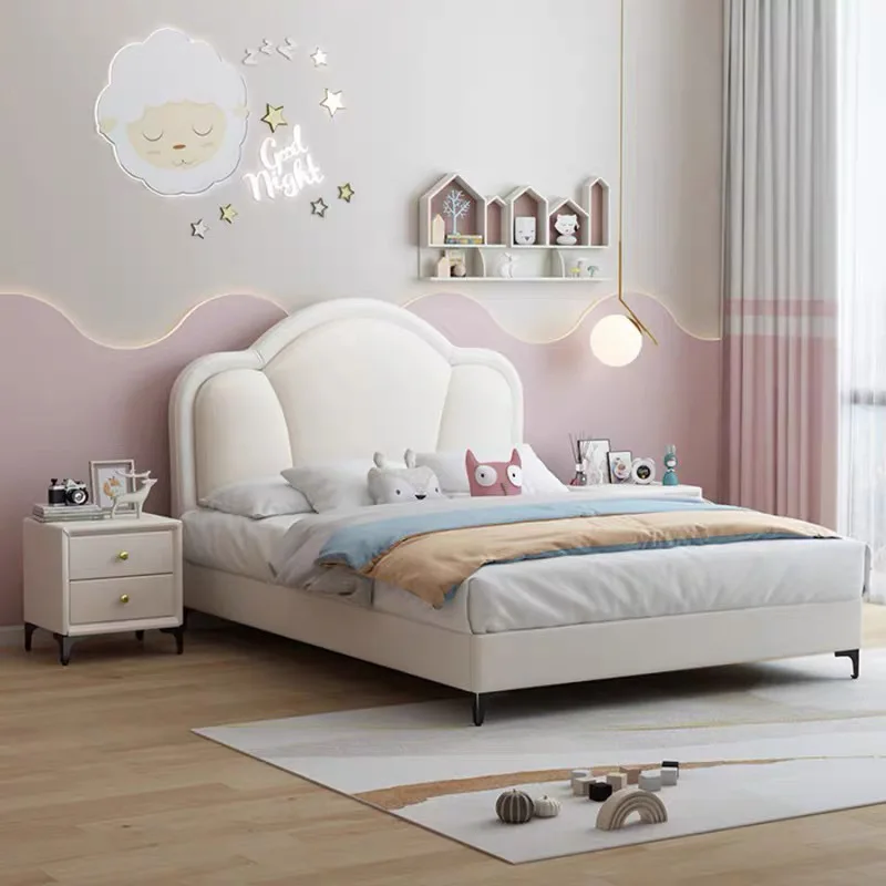 Princess bed Leather Single bed Princess room Castle Solid wood bed
Princess bed Leather Single bed Princess room Castle Solid wood bed