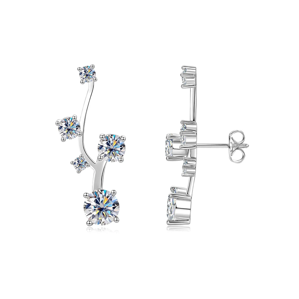 Ehhai 14K Gold Filled Moissanite Graduated Setting Crawler Piercing Stud Earrings for Women Jewelry Gifts with GRA Certificated
Ehhai 14K Gold Filled Moissanite Graduated Setting Crawler Piercing Stud Earrings for Women Jewelry Gifts with GRA Certificated