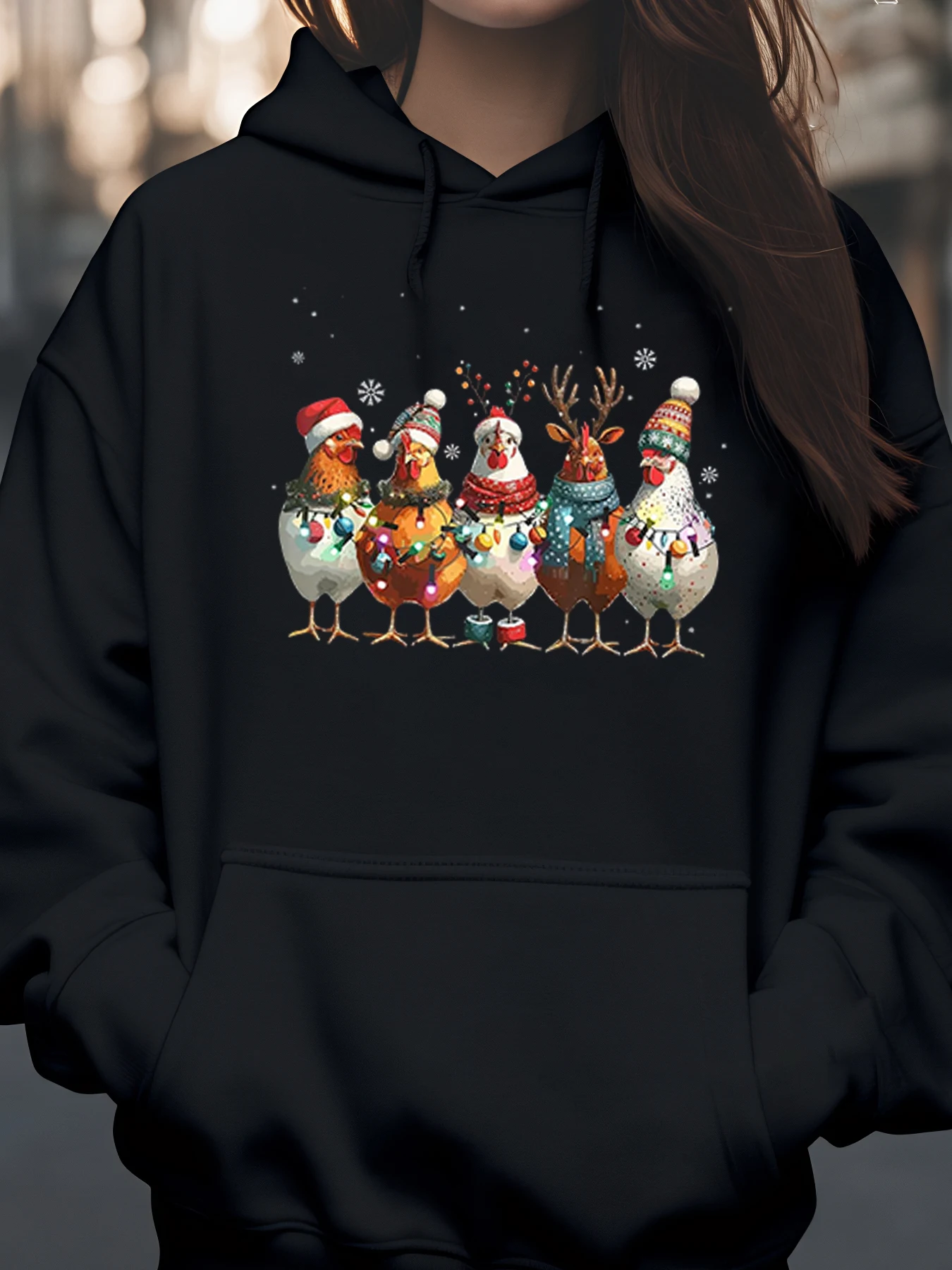 Рождественская толстовка с капюшоном и праздничным принтом для цыпочек, зимняя повседневная одежда, женская мода
Рождественская толстовка с капюшоном и праздничным принтом для цыпочек, зимняя повседневная одежда, женская мода