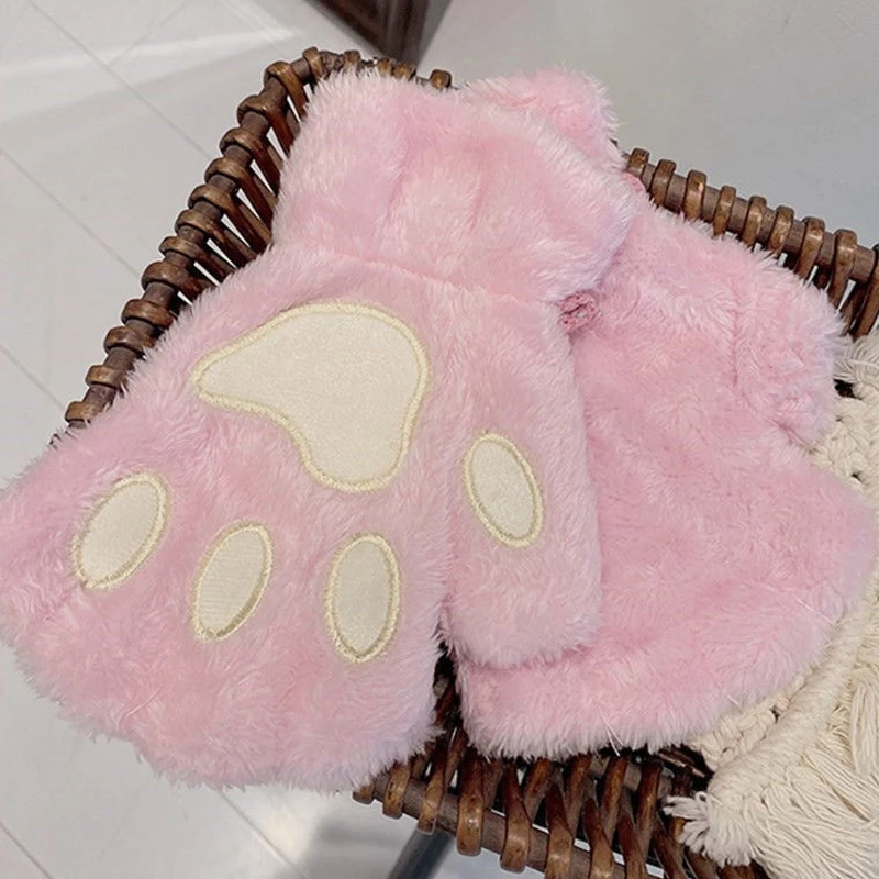 Winter Fluffy Cat Paw Claw Fingerless Gloves Warm Soft Plush Fingerless Panda Mittens Half Finger Women Wear Christmas Gift
Winter Fluffy Cat Paw Claw Fingerless Gloves Warm Soft Plush Fingerless Panda Mittens Half Finger Women Wear Christmas Gift