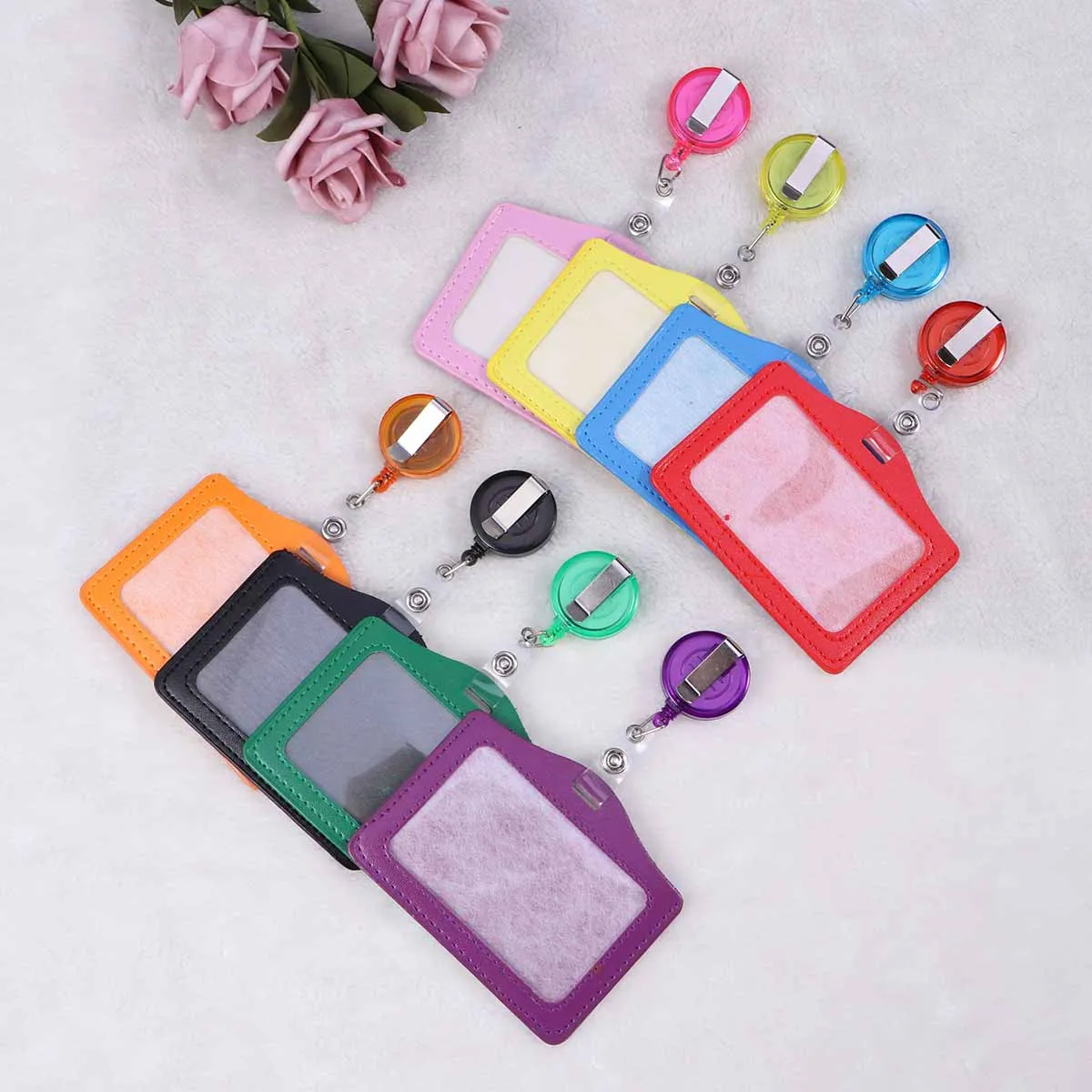 8pcs Pu Id Badge Holder Transverse Pass Case Retractable Clip For Office School Business Card Protection
8pcs Pu Id Badge Holder Transverse Pass Case Retractable Clip For Office School Business Card Protection