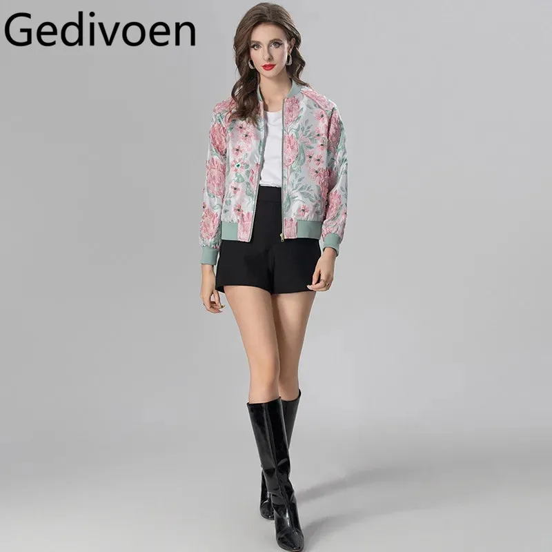 Gedivoen Women's Elegant Chic Streetwear Coat Stand Collar Pink/Green Beading Long Sleeve Short Overcoat
Gedivoen Women's Elegant Chic Streetwear Coat Stand Collar Pink/Green Beading Long Sleeve Short Overcoat