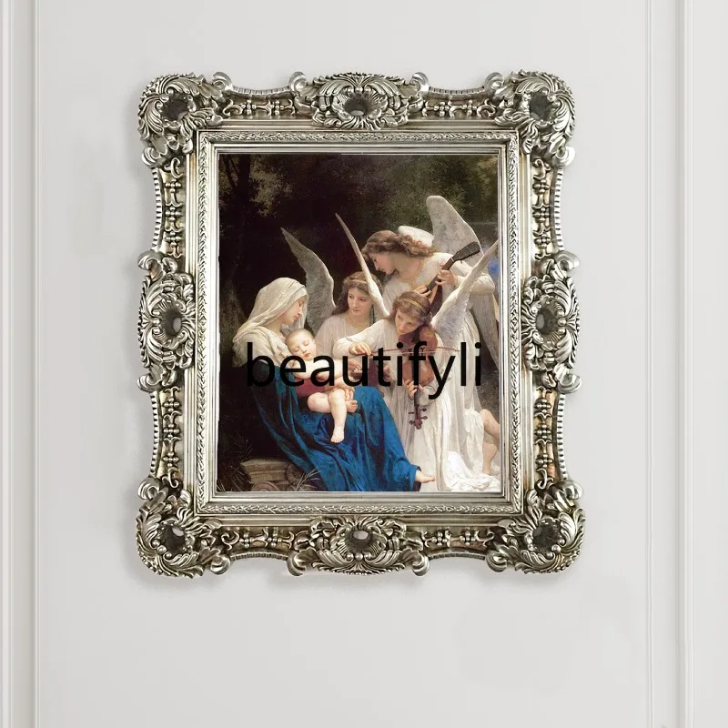 French retro style bathroom mirror classical oil painting frame carving light luxury wall hanging photography decorative mirror
French retro style bathroom mirror classical oil painting frame carving light luxury wall hanging photography decorative mirror