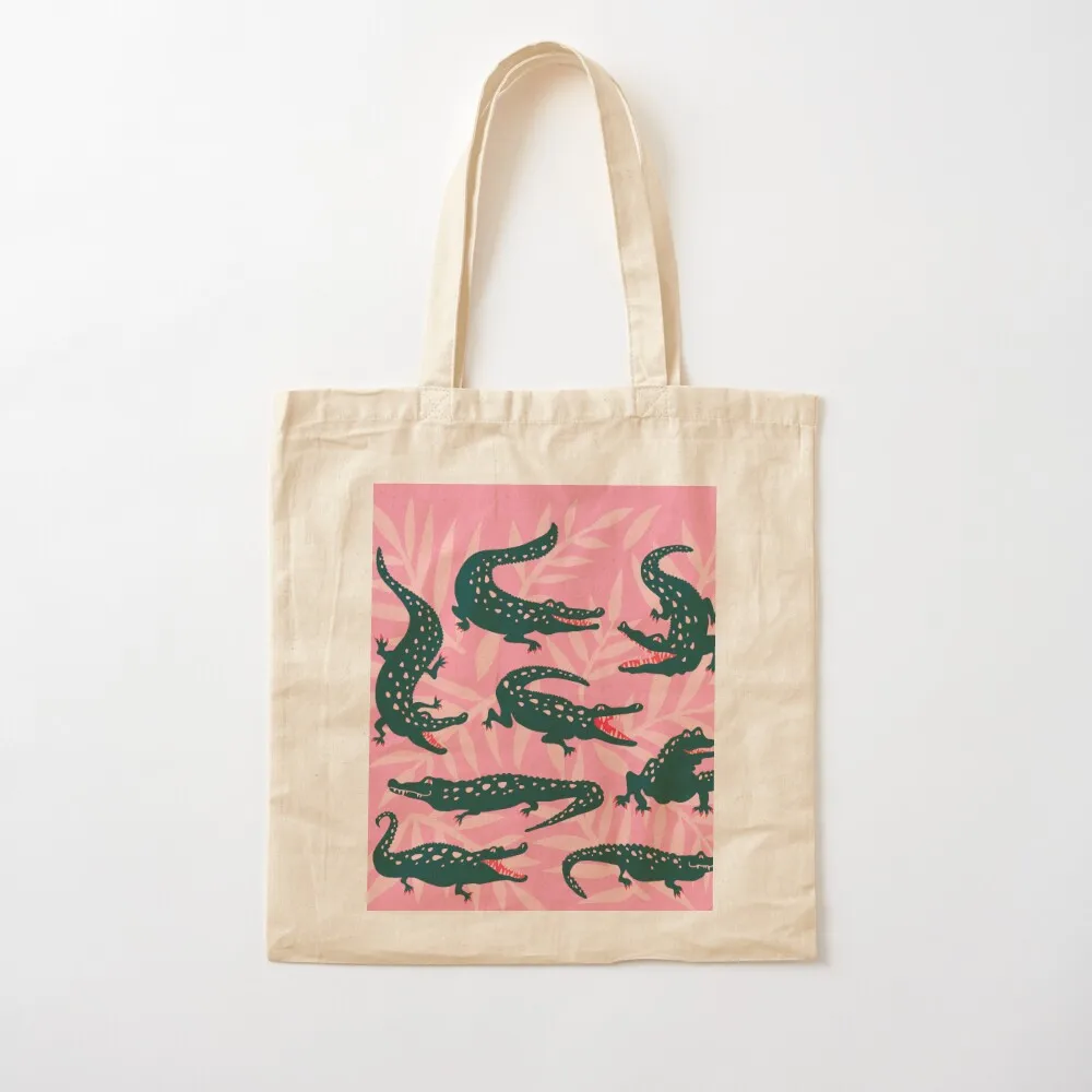 Alligator Collection a Pink & Teal Tote Bag eco bag folding canvas shopping bag
Alligator Collection a Pink & Teal Tote Bag eco bag folding canvas shopping bag