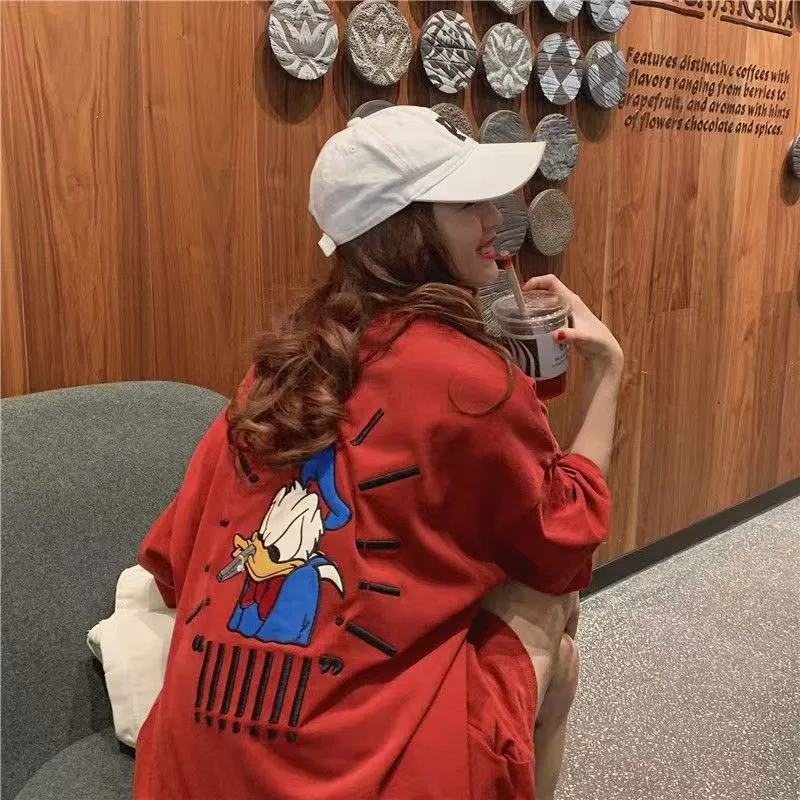 Donald Duck Printed Womens T-Shirts Summer O-Neck Short Sleeves Casual Streetwear Sporty Daily Fashion girl Tops Versatile
Donald Duck Printed Womens T-Shirts Summer O-Neck Short Sleeves Casual Streetwear Sporty Daily Fashion girl Tops Versatile