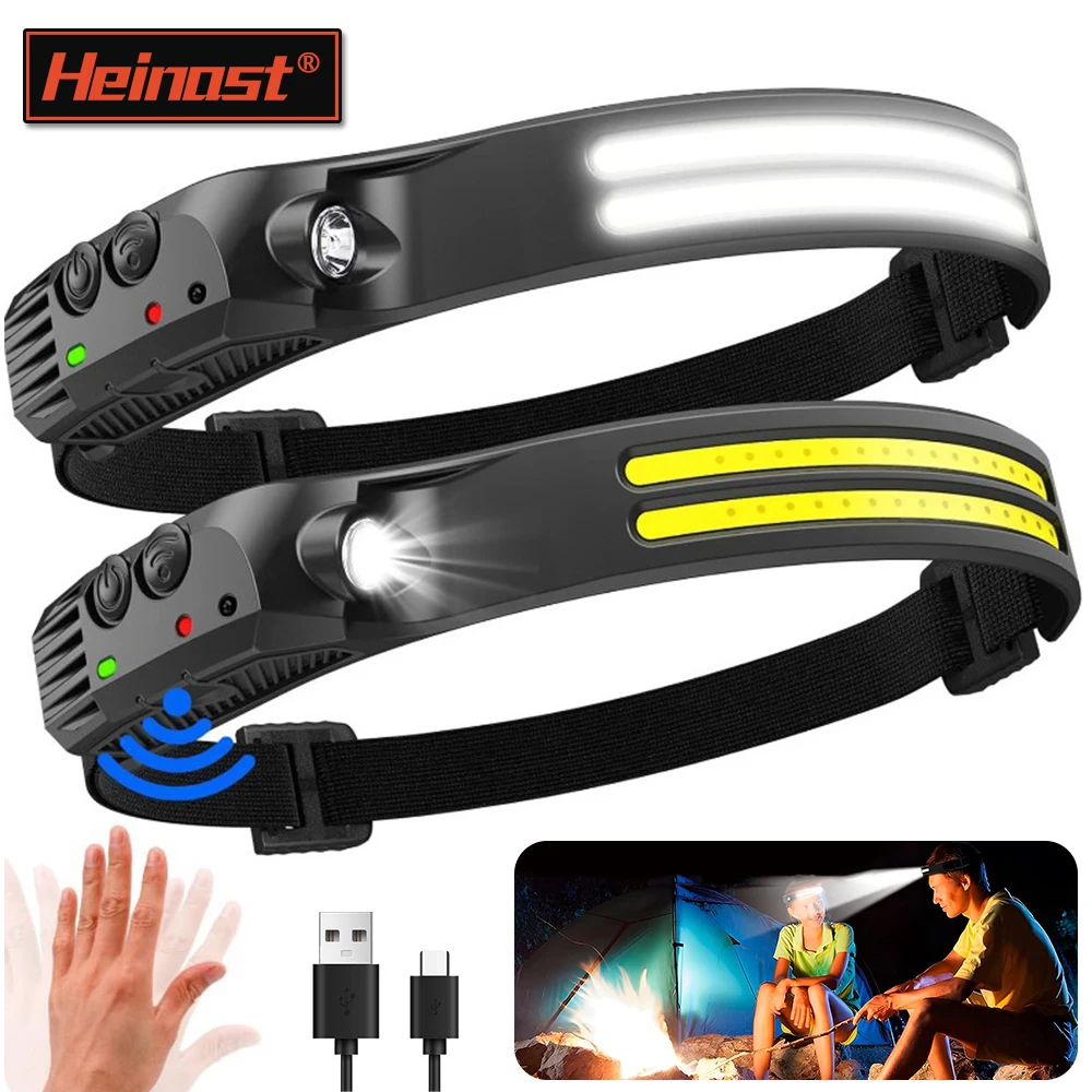 COB+XPE LED Headlamp Sensor Head Flashlight 350lm USB TYPE-C Rechargeable Headlight with Built-in 18650 Battery Front Lanterns
COB+XPE LED Headlamp Sensor Head Flashlight 350lm USB TYPE-C Rechargeable Headlight with Built-in 18650 Battery Front Lanterns
