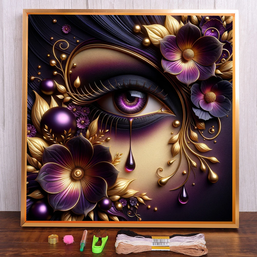 Women Eye Flower Printed Canvas Cross Stitch Embroidery Full Kit Sewing Handiwork Hobby Knitting Jewelry Wholesale Home Decor
Women Eye Flower Printed Canvas Cross Stitch Embroidery Full Kit Sewing Handiwork Hobby Knitting Jewelry Wholesale Home Decor