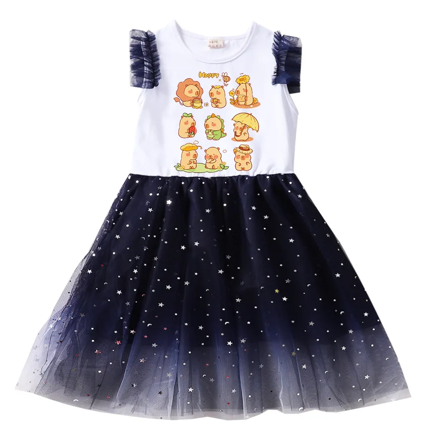 New Capybara Dress Kids Short Sleeve Casual Dresses Baby Girls Cute Capivara Clothes Children Princess Party Cosplay Vestidos
New Capybara Dress Kids Short Sleeve Casual Dresses Baby Girls Cute Capivara Clothes Children Princess Party Cosplay Vestidos
