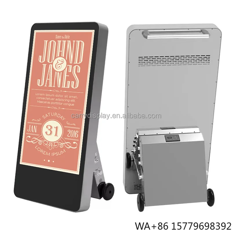 32/43/55 Inch Movable Portable Foldable Digital Signage Outdoor Capacitive Digital LCD Poster Touch Kiosk
32/43/55 Inch Movable Portable Foldable Digital Signage Outdoor Capacitive Digital LCD Poster Touch Kiosk