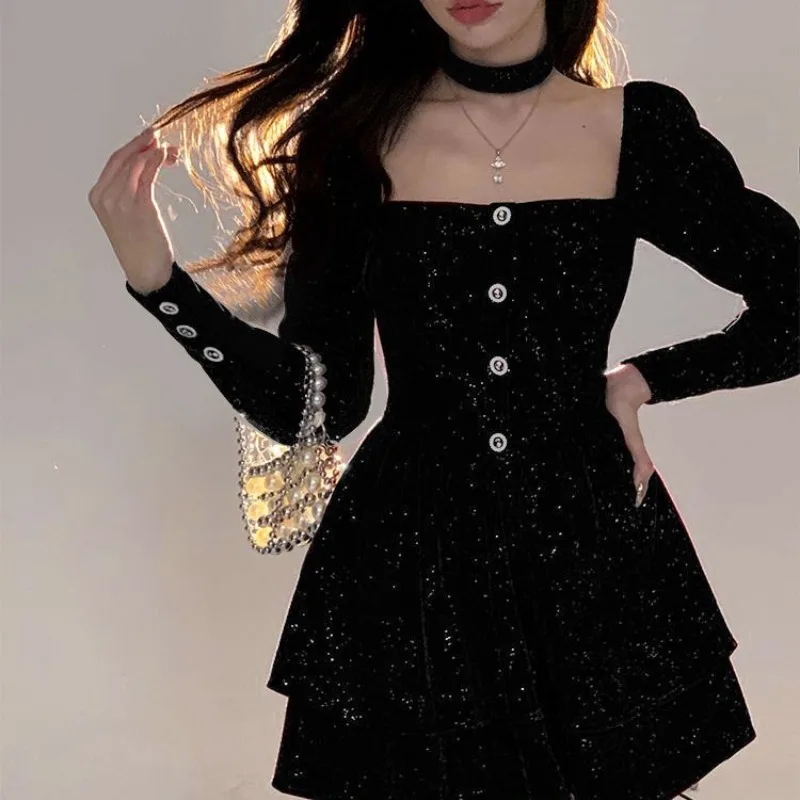 Women's Spring Autumn Long Sleeve Off Shoulder Fluffy Dress Fashion Elegant Dress Kawaii Sexy Sweat Slim Fit Vestidos De Fiesta
Women's Spring Autumn Long Sleeve Off Shoulder Fluffy Dress Fashion Elegant Dress Kawaii Sexy Sweat Slim Fit Vestidos De Fiesta