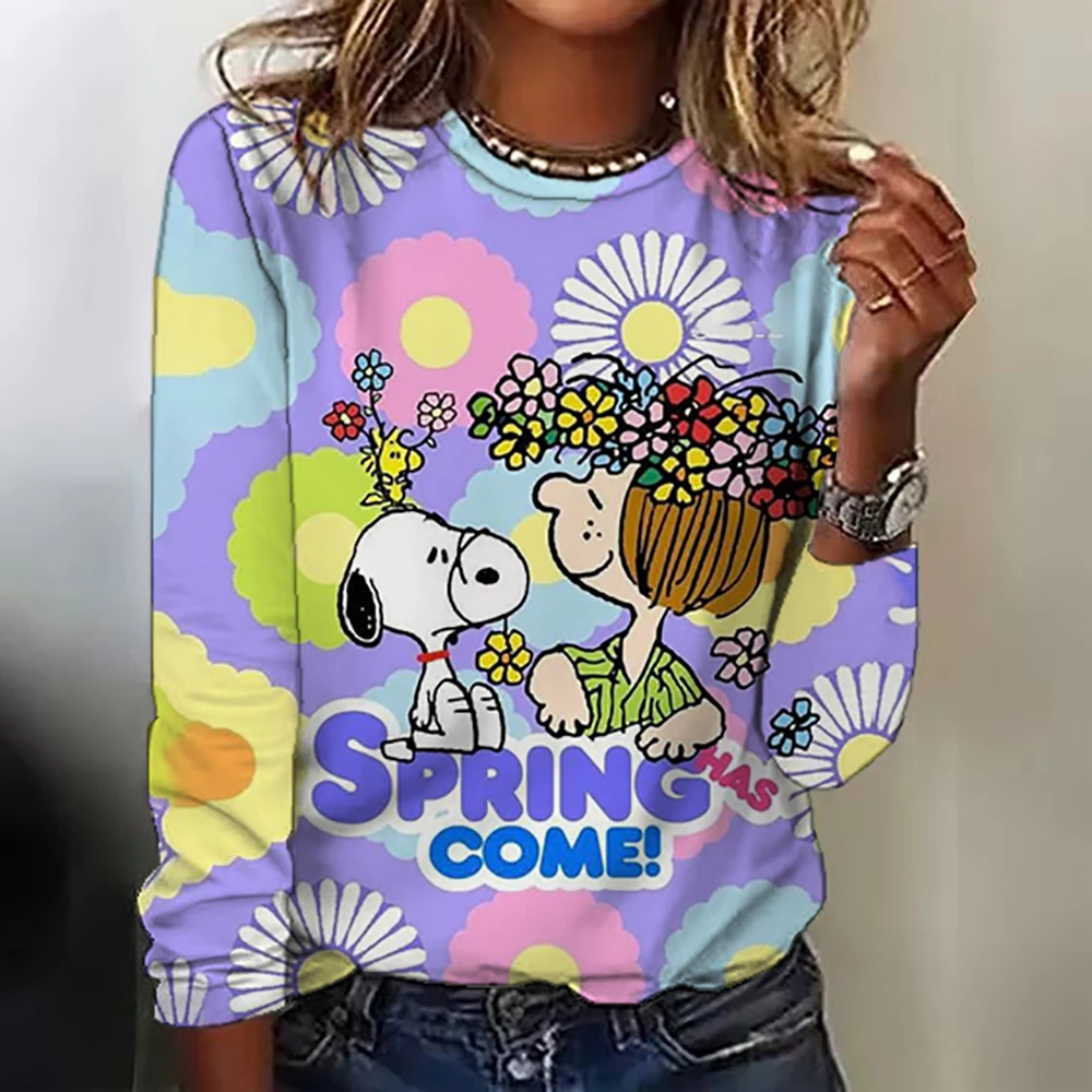 Snoopy Cartoon Pattern T-shirt Gothic Snoopy Fun Long Sleeve T-shirt Women's Snoopy Printed T-shirt Retro T-shirt Women's Clothi
Snoopy Cartoon Pattern T-shirt Gothic Snoopy Fun Long Sleeve T-shirt Women's Snoopy Printed T-shirt Retro T-shirt Women's Clothi