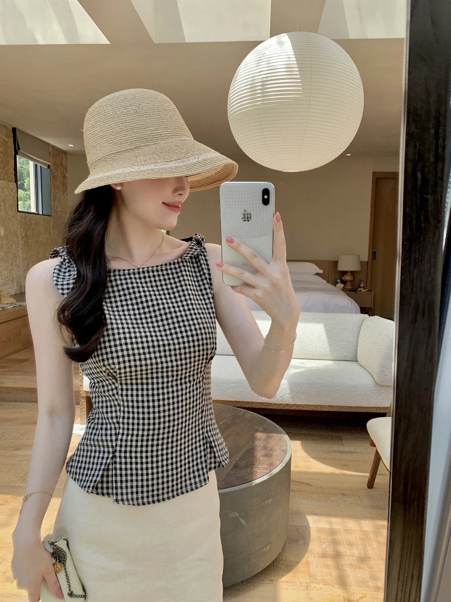 Женский летний тонкий жилет из хлопка и льна в клетку с эффектом утяжки талии, универсальный модный топ во французском стиле
Женский летний тонкий жилет из хлопка и льна в клетку с эффектом утяжки талии, универсальный модный топ во французском стиле