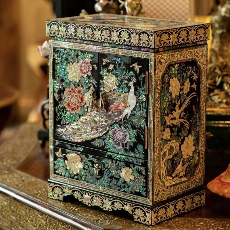 Jewelry box, vintage palace style, neo-classical earring storage box, large capacity
Jewelry box, vintage palace style, neo-classical earring storage box, large capacity