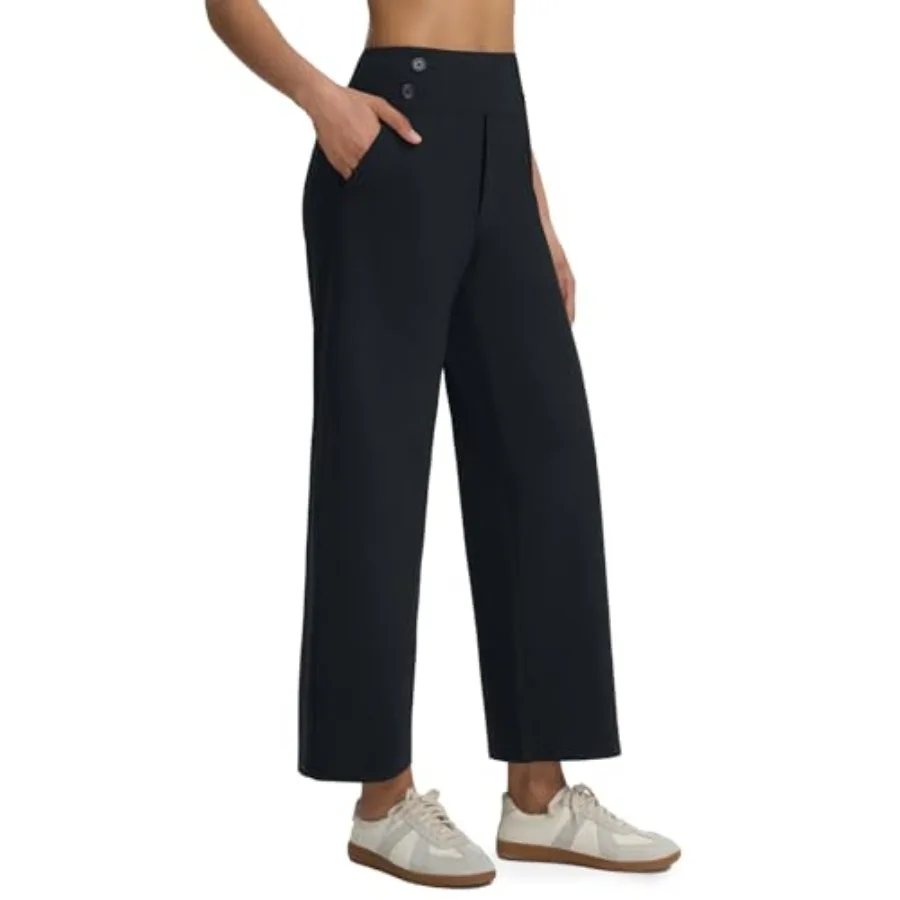 baleaf Womens Dress Yoga Pants Wide Leg 28" Work Pants with Pockets Stretch High Waist Casual Pants
baleaf Womens Dress Yoga Pants Wide Leg 28" Work Pants with Pockets Stretch High Waist Casual Pants