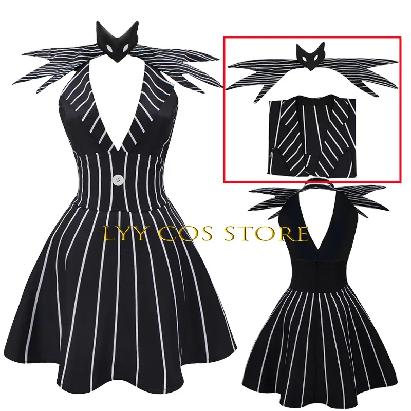 Skellington Cosplay Anime Jack Costume Dress Neckpiece Play Set Jack Uniform Halloween Christmas Costumes for Women Men
Skellington Cosplay Anime Jack Costume Dress Neckpiece Play Set Jack Uniform Halloween Christmas Costumes for Women Men