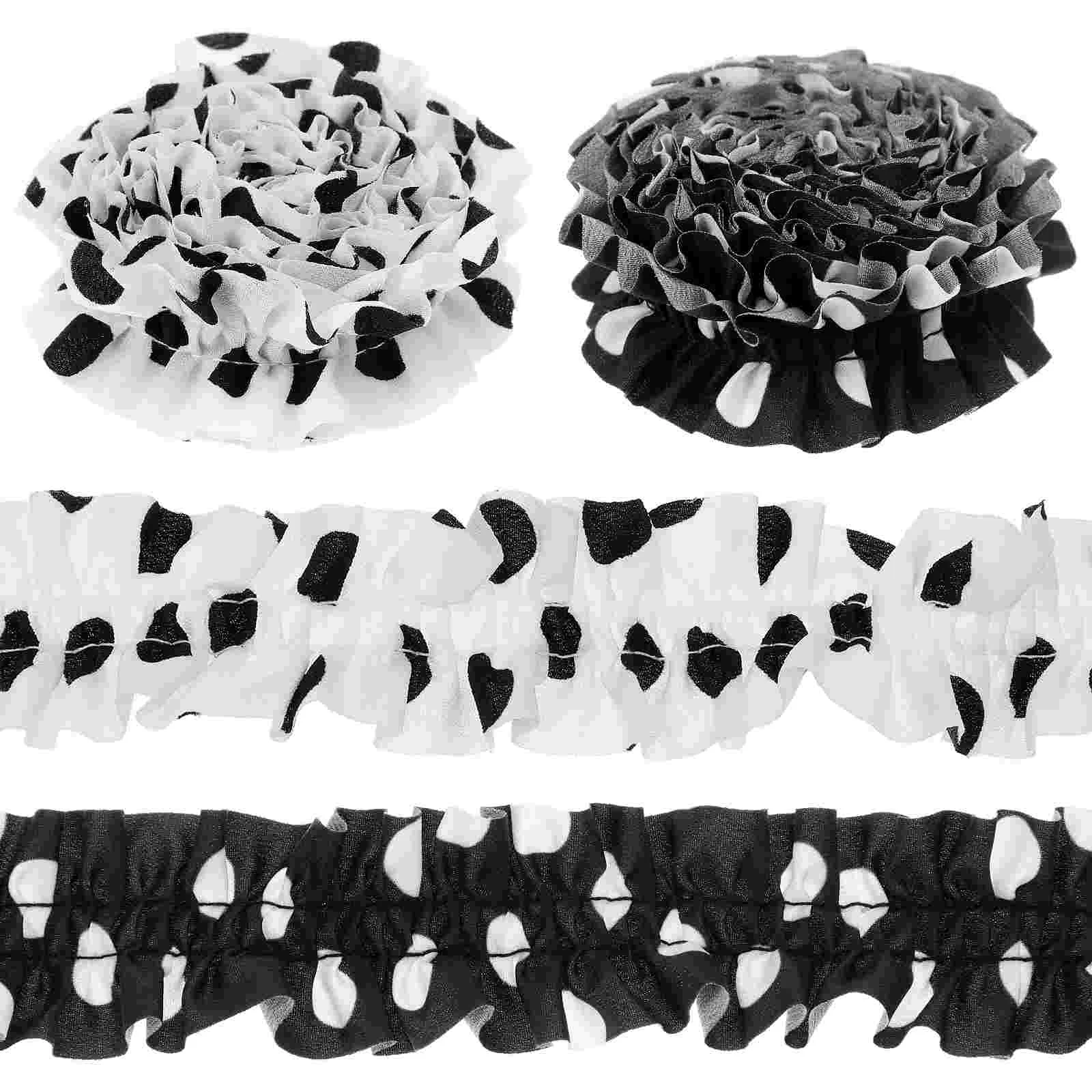 4 Rolls Hair Accessories Clothing Ruffle Ribbon Fabric Ruffled Trim Crochet Webbing Pleated Double Elastic For Sewing
4 Rolls Hair Accessories Clothing Ruffle Ribbon Fabric Ruffled Trim Crochet Webbing Pleated Double Elastic For Sewing