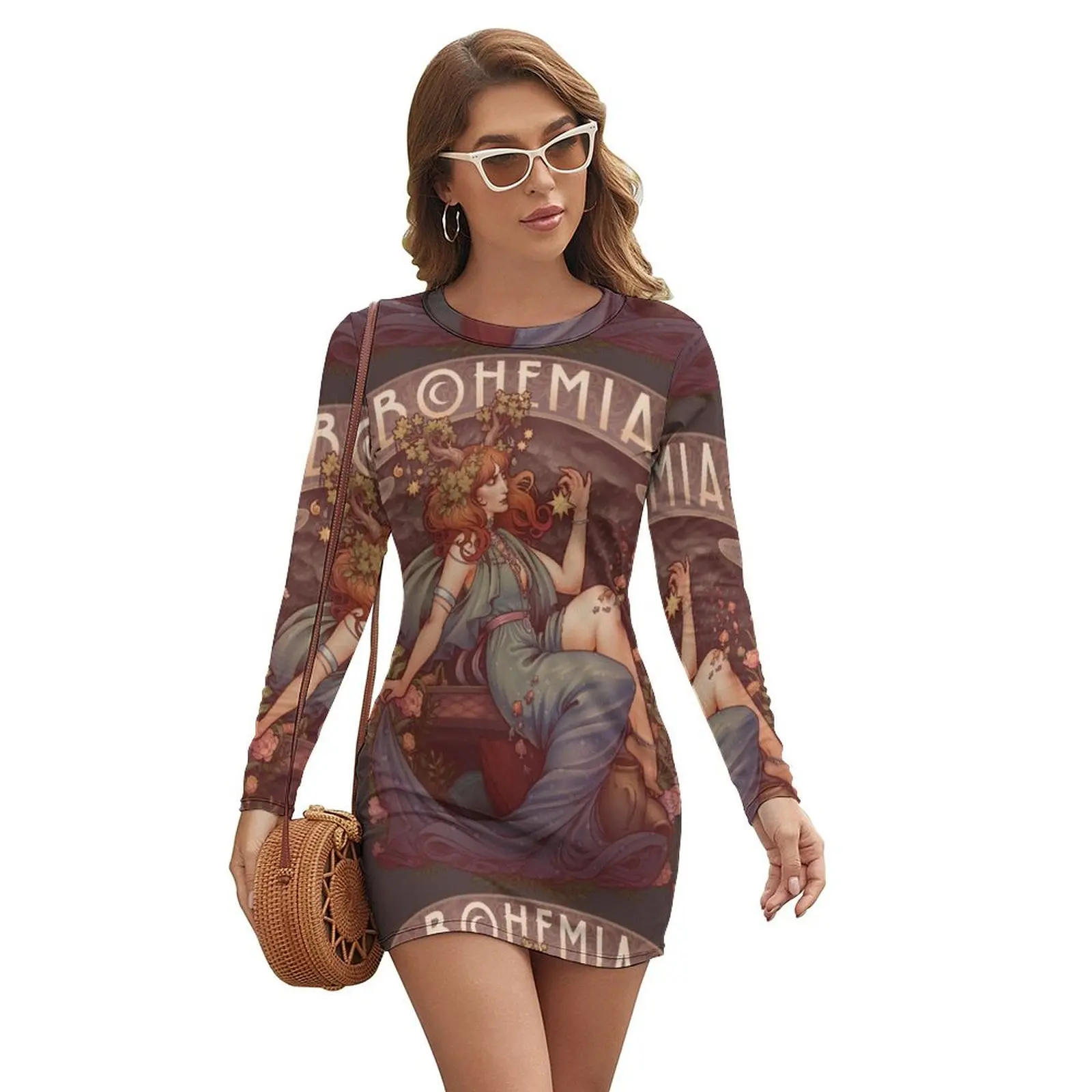 Art Nouveau BOHEMIA Long-sleeved Dress Dress vintage elegant dress summer clothes for women
Art Nouveau BOHEMIA Long-sleeved Dress Dress vintage elegant dress summer clothes for women