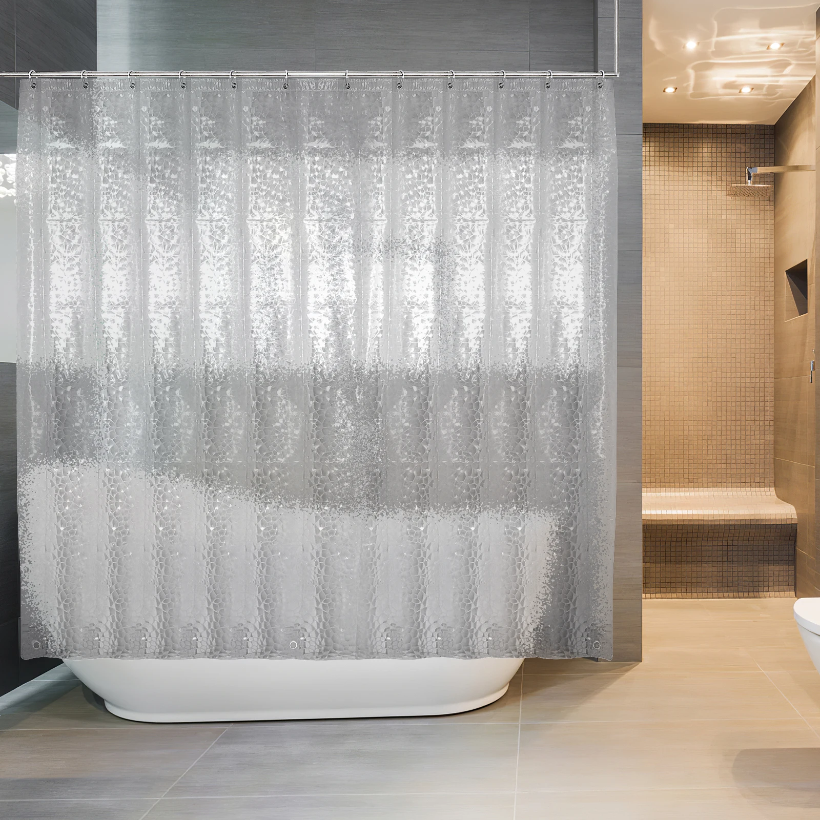 3D Bathing Curtain Eva Waterproof Transparent Shower Curtain Modern Hotel Style Bathroom Liner 12 Metal Grommet Holes Plastic
3D Bathing Curtain Eva Waterproof Transparent Shower Curtain Modern Hotel Style Bathroom Liner 12 Metal Grommet Holes Plastic