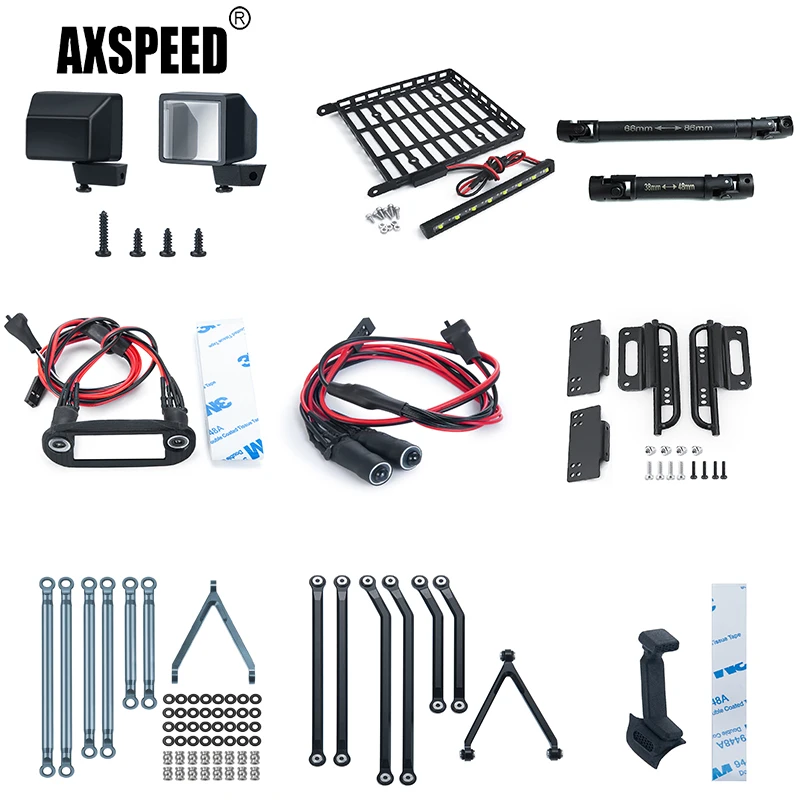 AXSPEED Side Pedal Rock Sliders Chassis Links Linkage Center Drive Shaft Front Light Lamp for 1/24 RC Car Axial SCX24 AXI00005
AXSPEED Side Pedal Rock Sliders Chassis Links Linkage Center Drive Shaft Front Light Lamp for 1/24 RC Car Axial SCX24 AXI00005