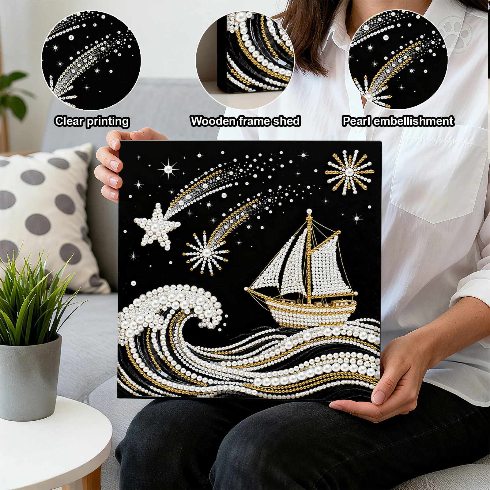 DIY Pearl Painting Art Kits for Adults Beginners Home Wall Decor Pearl Gem Paintings Picture Arts Craft 25x25cm With Frame (ZZH014)
DIY Pearl Painting Art Kits for Adults Beginners Home Wall Decor Pearl Gem Paintings Picture Arts Craft 25x25cm With Frame (ZZH014)