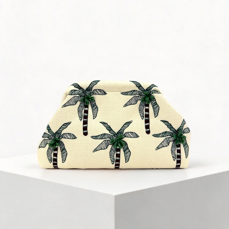 New Coconut Tree Embroidered Woven Clutch Bag Retro Linen Weaving Beach Vacation Style Ladies' Evening Party Bag Summer 2026
New Coconut Tree Embroidered Woven Clutch Bag Retro Linen Weaving Beach Vacation Style Ladies' Evening Party Bag Summer 2026