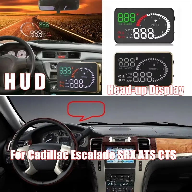 For Cadillac Escalade SRX ATS CTS XT5 STS BLS Car Head-up Display Vehicle HUD Head Up Virsual Display Digital Electronic HUD
For Cadillac Escalade SRX ATS CTS XT5 STS BLS Car Head-up Display Vehicle HUD Head Up Virsual Display Digital Electronic HUD