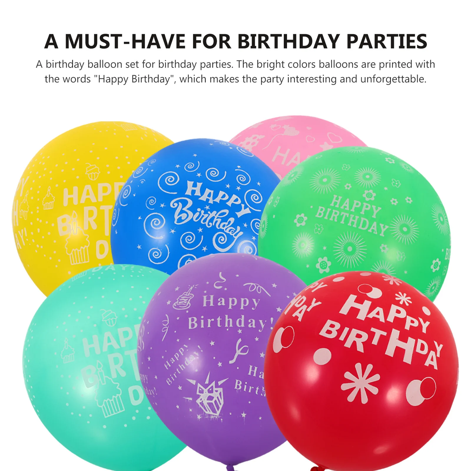 100Pcs Happy Birthday Balloon Set Thick Latex Balloons Birthday Party Decorations Photo Props Latex ' Party Balloons
100Pcs Happy Birthday Balloon Set Thick Latex Balloons Birthday Party Decorations Photo Props Latex ' Party Balloons