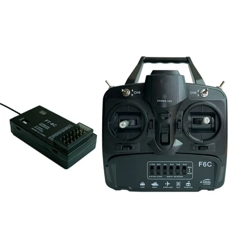 F6C Remote Control 2.4G 6-Channel Fixed-Wing Car, Boat, Airplane Model Receiver Left Control Version Set
F6C Remote Control 2.4G 6-Channel Fixed-Wing Car, Boat, Airplane Model Receiver Left Control Version Set