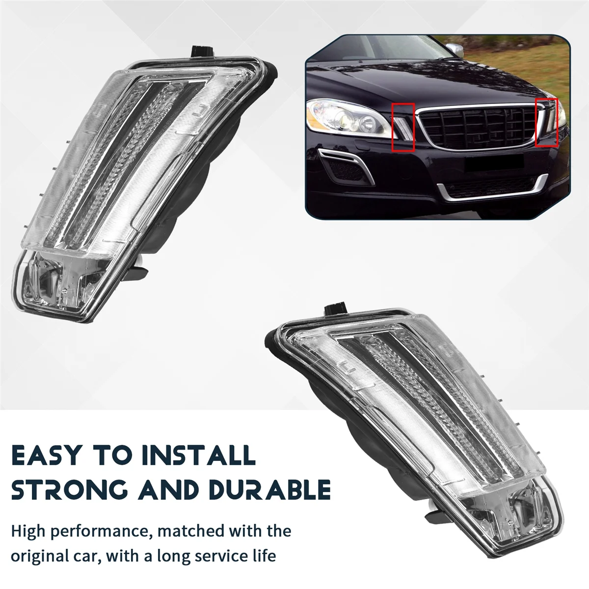 #877J 1Pair Left Right Turn Signal Indicator Light for Volvo XC60 08-13 (Transparent & Black)
#877J 1Pair Left Right Turn Signal Indicator Light for Volvo XC60 08-13 (Transparent & Black)
