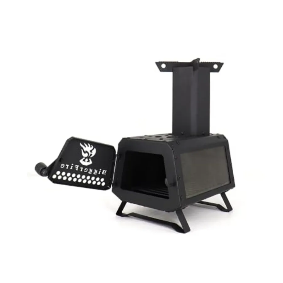 Portable Wood Burning Rocket Stove, Compact Camping Wood Stove with X-shaped Pot Holder, Air damper, Three-sided Air Vents, Lar
Portable Wood Burning Rocket Stove, Compact Camping Wood Stove with X-shaped Pot Holder, Air damper, Three-sided Air Vents, Lar
