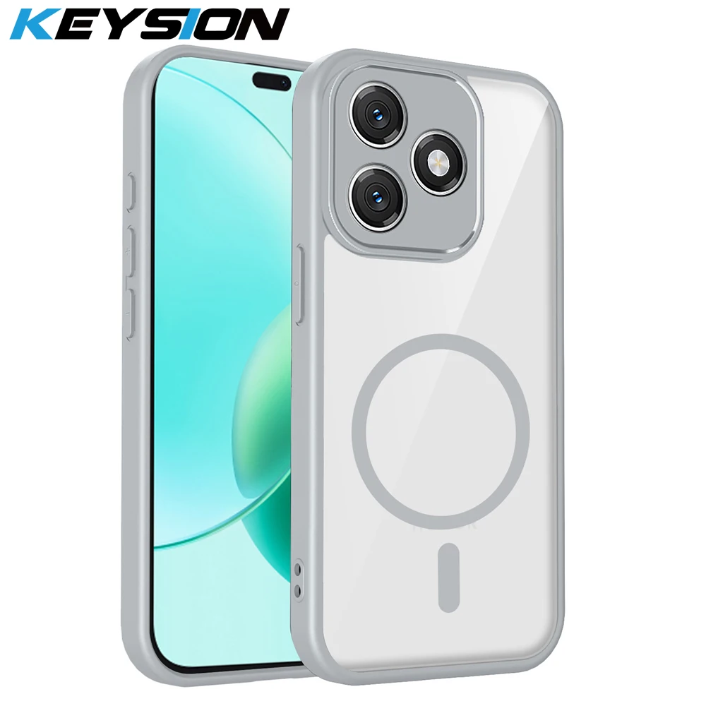KEYSION Transparent Magnetic Phone Case for HONOR X8d Silicone+PC HD Clear Shockproof Back Cover for Huawei Honor 600 Lite 5G
KEYSION Transparent Magnetic Phone Case for HONOR X8d Silicone+PC HD Clear Shockproof Back Cover for Huawei Honor 600 Lite 5G
