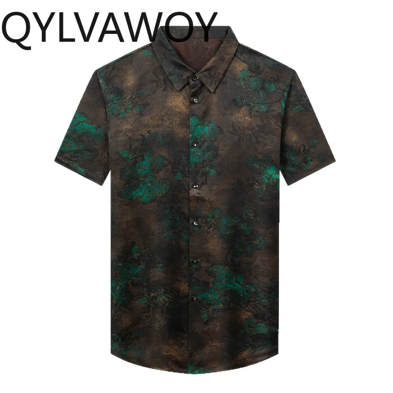 QYLVAWOY 100% Mulberry Silk Man Summer Shirt Printed Men's Shirts Casual Short Sleeve Tops Shirts for Man Thin Menswear Clothing
QYLVAWOY 100% Mulberry Silk Man Summer Shirt Printed Men's Shirts Casual Short Sleeve Tops Shirts for Man Thin Menswear Clothing