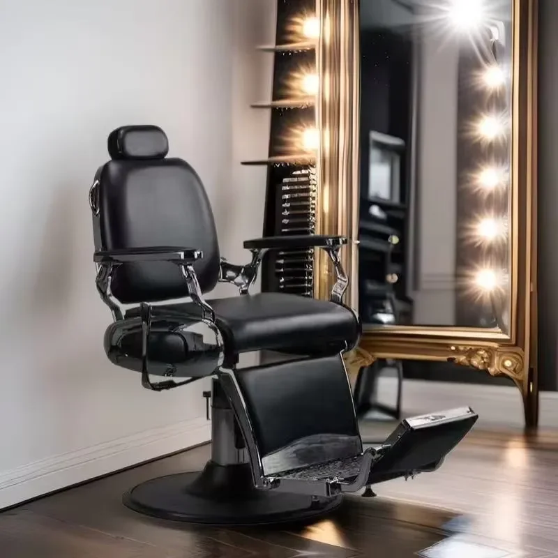 Modern Vintage Reclining Hydraulic Barber Chair Black Leather Hairdressing Styling Furniture Home Workshop Salon Designed Men
Modern Vintage Reclining Hydraulic Barber Chair Black Leather Hairdressing Styling Furniture Home Workshop Salon Designed Men