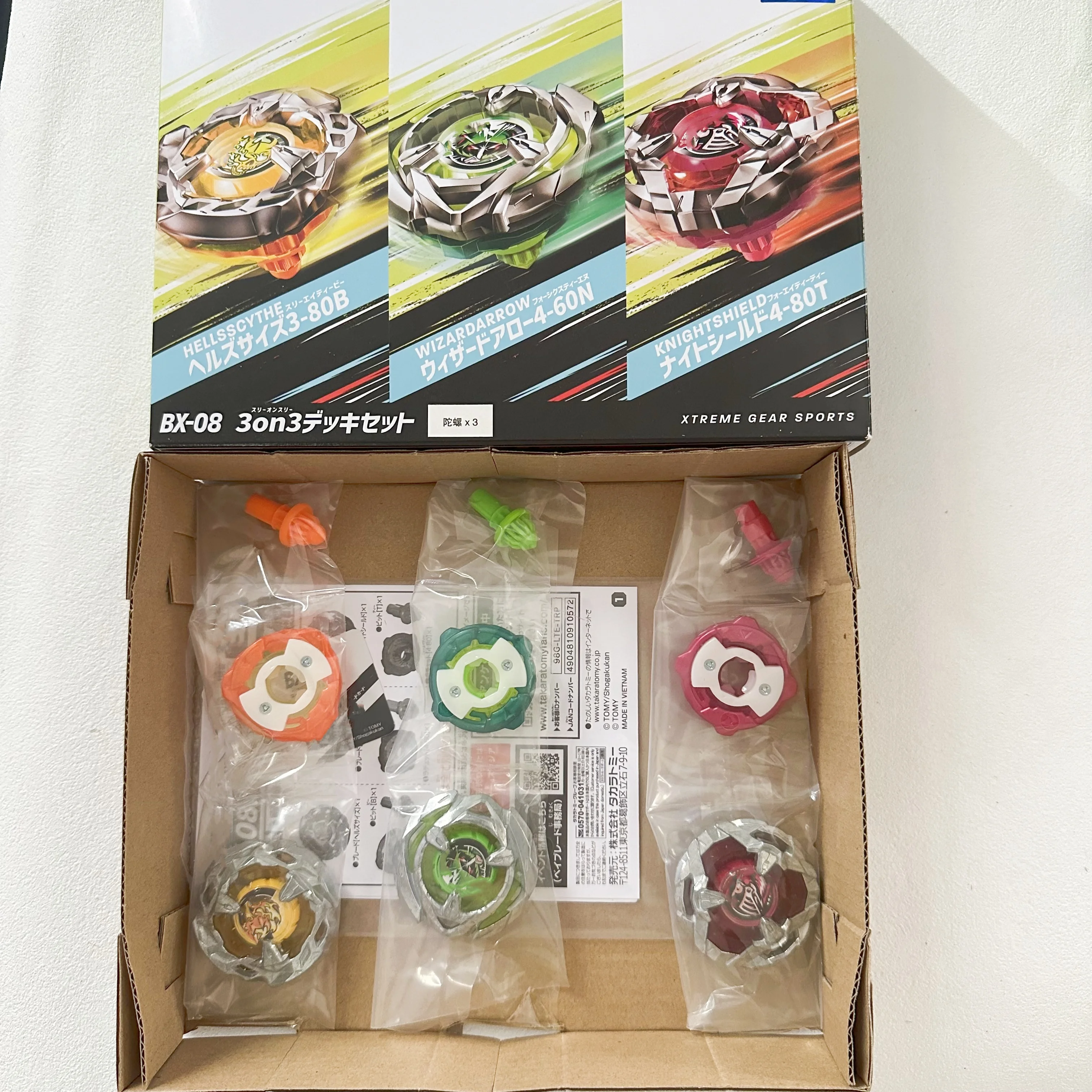 GENUINE TT BEYS Beyscollector BX-08 Battle 3 On 3 Deck Battle Set new with original packaging set
GENUINE TT BEYS Beyscollector BX-08 Battle 3 On 3 Deck Battle Set new with original packaging set