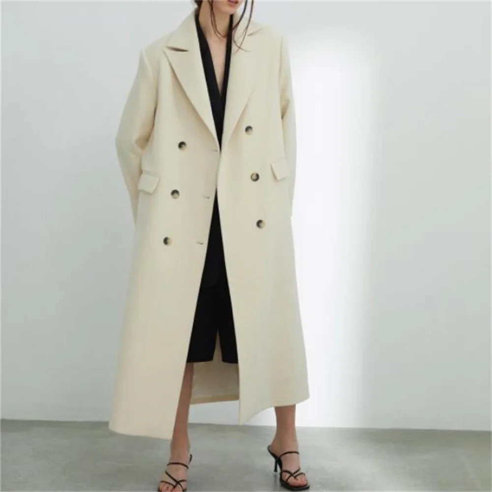 2022 spring autumn new long suit jacket casual retro loose over the knee double breasted trench coat women
2022 spring autumn new long suit jacket casual retro loose over the knee double breasted trench coat women