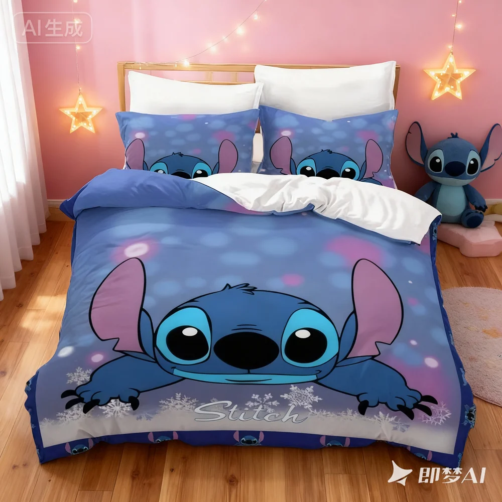 Новая постельная белье серии Disney Stitch с мультяшным цифровым принтом, пододеяльник из двух предметов, комплект из трех предметов, пододеяльник, простыня в подарок
Новая постельная белье серии Disney Stitch с мультяшным цифровым принтом, пододеяльник из двух предметов, комплект из трех предметов, пододеяльник, простыня в подарок