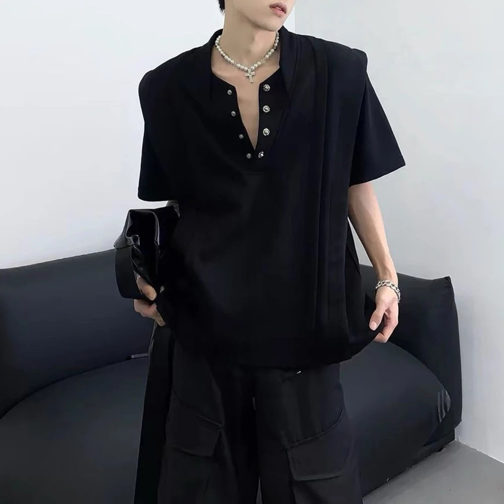 2025 Summer New Men's Solid Color Deconstructed Short Sleeve T-shirt Fashion American Trend Street Casual Loose Niche Men's Tops
2025 Summer New Men's Solid Color Deconstructed Short Sleeve T-shirt Fashion American Trend Street Casual Loose Niche Men's Tops