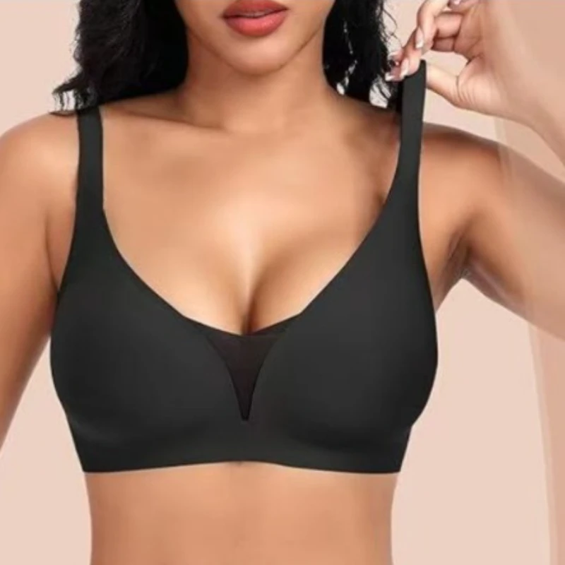 Seamless beauty back one-piece underwear, back-buttoned vest without steel rings, women's plus-size folding bra
Seamless beauty back one-piece underwear, back-buttoned vest without steel rings, women's plus-size folding bra