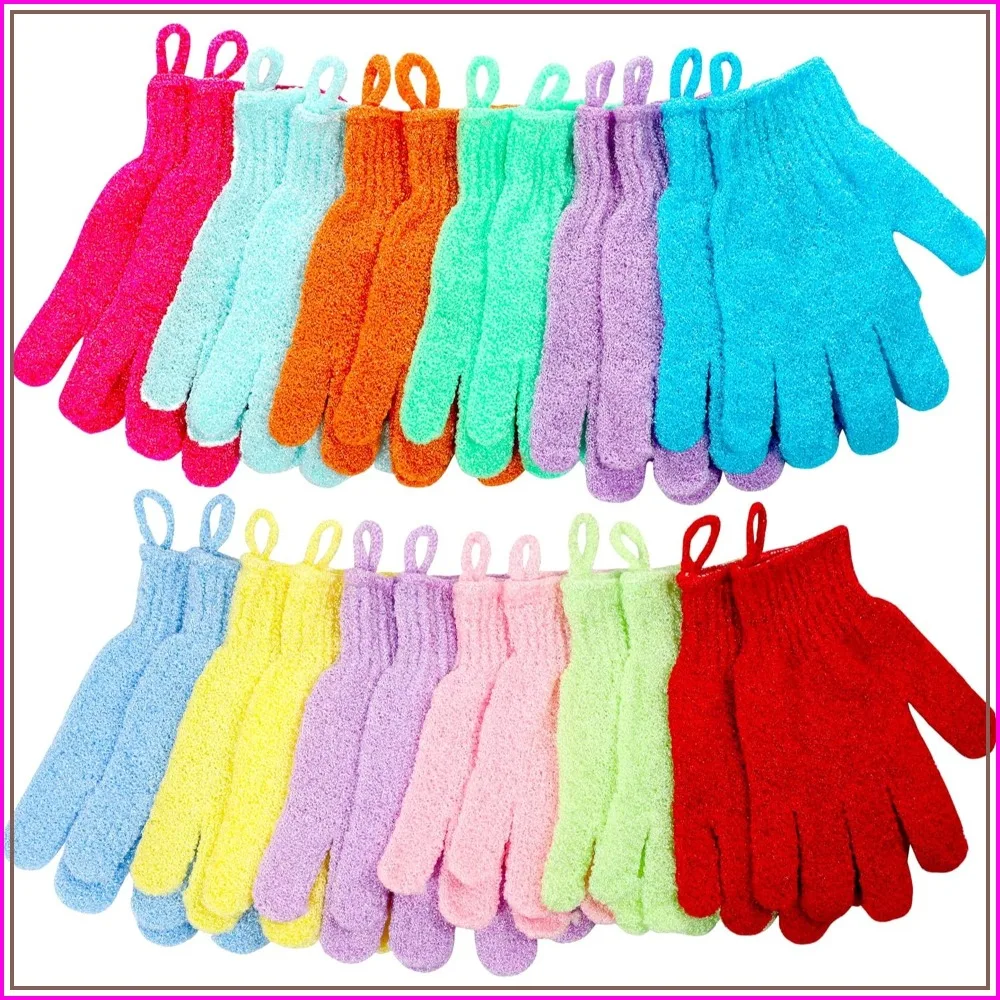 24 Pcs Exfoliating Bath Gloves, Body Scrub Gloves with Hanging Loop for Spa Massage Shower Body Scrubber
24 Pcs Exfoliating Bath Gloves, Body Scrub Gloves with Hanging Loop for Spa Massage Shower Body Scrubber