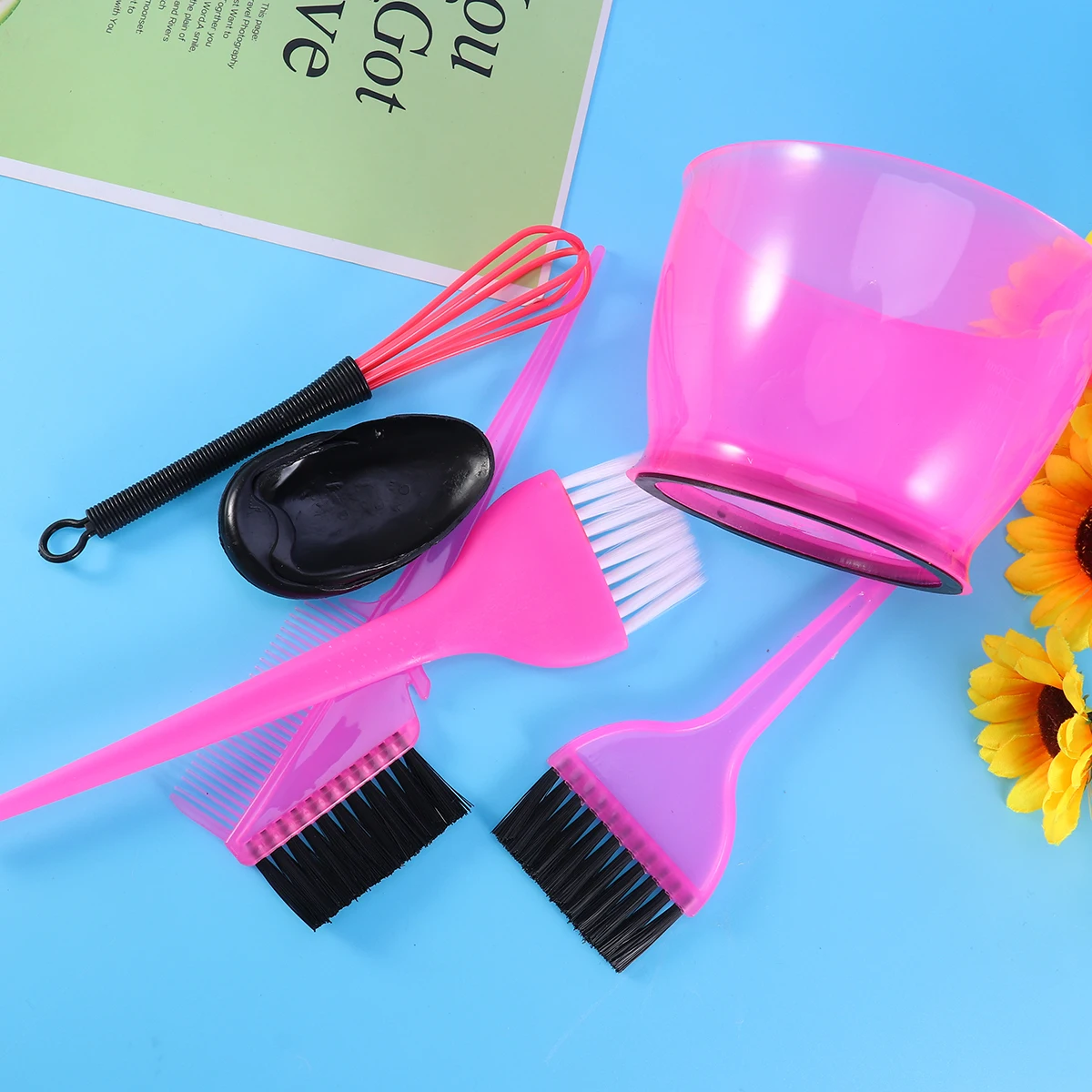 6pcs Rose Red Hair Dye Kits Salon Tools Home Use Coloring Accessories Plastic Durable Easy Clean Applicator Brush Hair Tint
6pcs Rose Red Hair Dye Kits Salon Tools Home Use Coloring Accessories Plastic Durable Easy Clean Applicator Brush Hair Tint