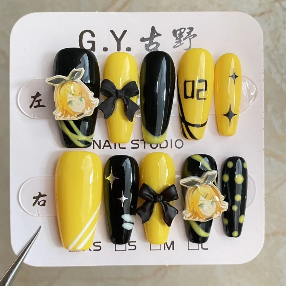 Kagamine Rin Press-on Nails Anime Peripheral Cute Originality 3D Drip Glue Removable Manicure New Fashion Delicate Nice Manicure
Kagamine Rin Press-on Nails Anime Peripheral Cute Originality 3D Drip Glue Removable Manicure New Fashion Delicate Nice Manicure