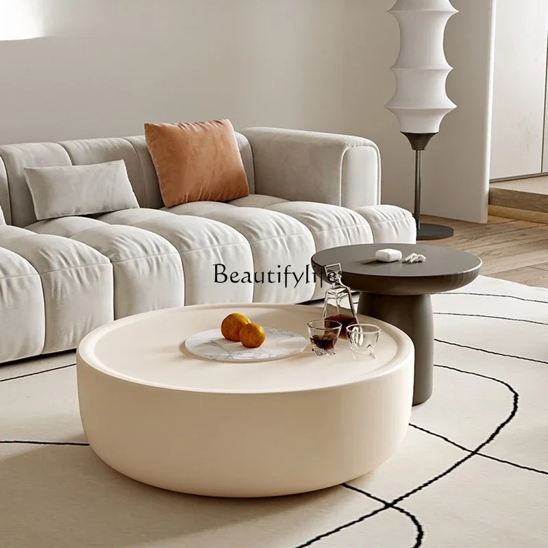 01Cream wind coffee table living room household light luxury advanced round simple modern
01Cream wind coffee table living room household light luxury advanced round simple modern