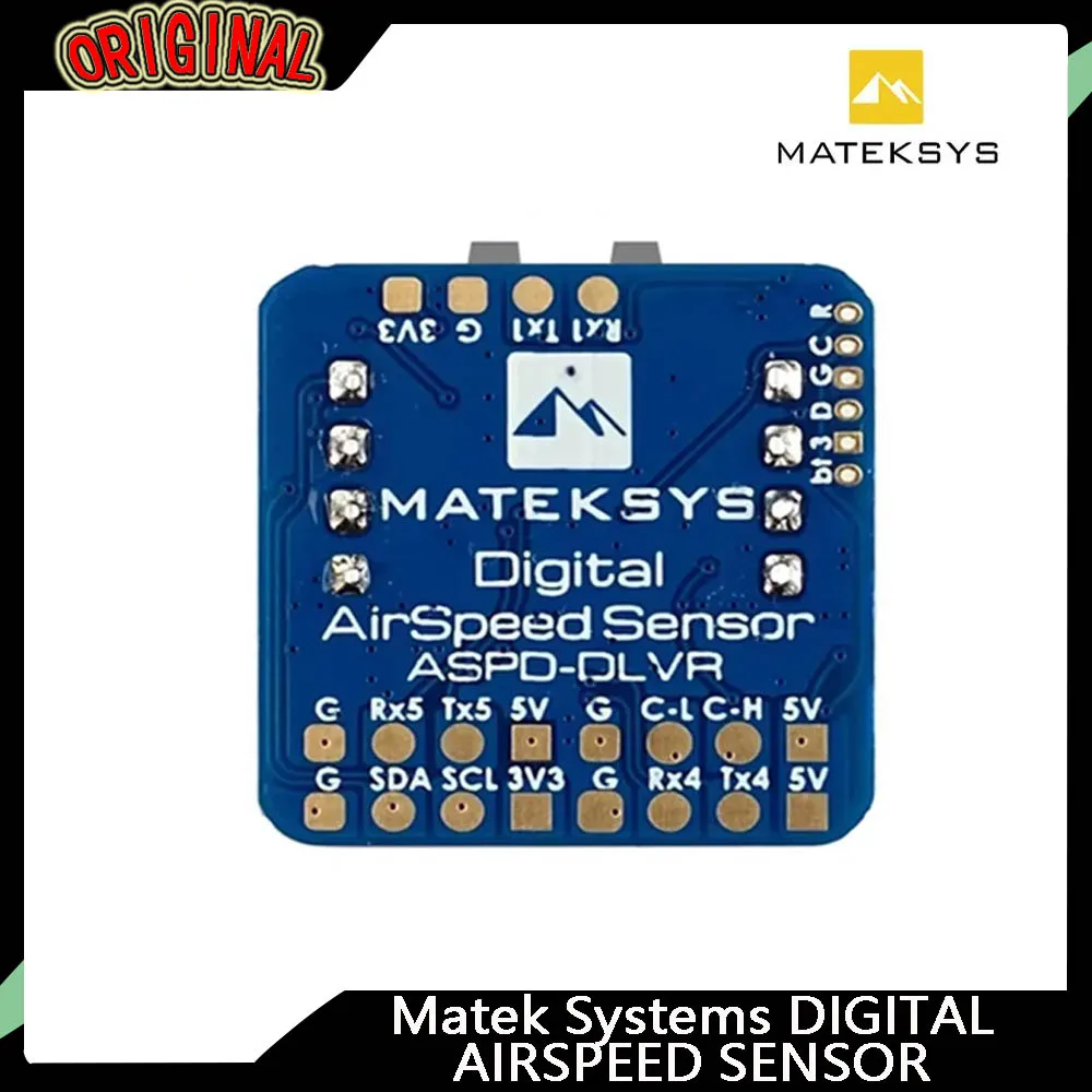 MATEKSYS ASPD-DLVR Digital Speed Sensor with ArduPilot AP_Periph CAN Node, 4.5-5.5V |Compatible with FPV Racing Drones F405/F303
MATEKSYS ASPD-DLVR Digital Speed Sensor with ArduPilot AP_Periph CAN Node, 4.5-5.5V |Compatible with FPV Racing Drones F405/F303