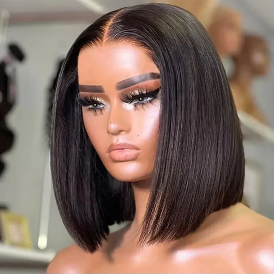 250% Density Short Bob 13x4 HD Lace Front Human Hair Wigs Pre Plucked Peruvian Straight Glueless Lace Frontal Wigs For Women
250% Density Short Bob 13x4 HD Lace Front Human Hair Wigs Pre Plucked Peruvian Straight Glueless Lace Frontal Wigs For Women