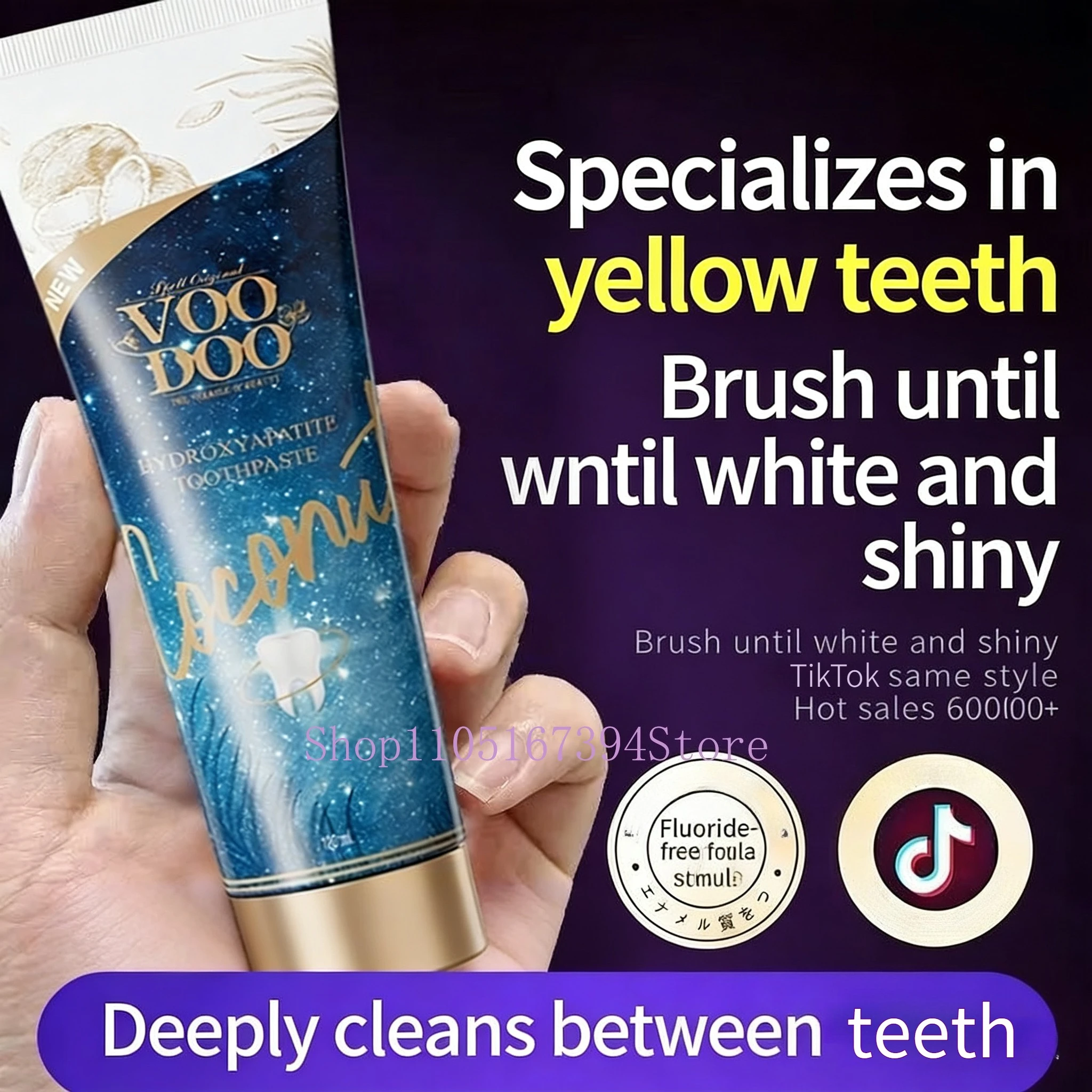 Thai VOODOO Toothpaste 120g Removes Tobacco Stains and Plaque Contains Probiotics Powerful Whitening Freshens Breath
Thai VOODOO Toothpaste 120g Removes Tobacco Stains and Plaque Contains Probiotics Powerful Whitening Freshens Breath