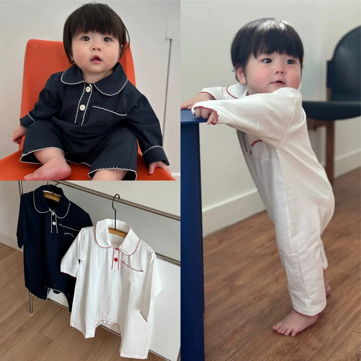 UNITIM Kids Baby Girls Rompers Peter Pan Collar 100% Cotton Newborn Girls Jumpsuits Toddler Boys Bodysuits Little Boys Overalls
UNITIM Kids Baby Girls Rompers Peter Pan Collar 100% Cotton Newborn Girls Jumpsuits Toddler Boys Bodysuits Little Boys Overalls